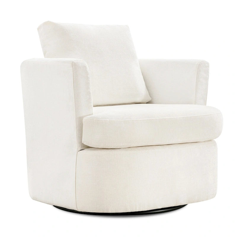 Ensemble de 2 chaises pivotantes modernes LUE BONA en chenille pour salon