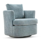 Ensemble de 2 chaises pivotantes modernes LUE BONA en chenille pour salon