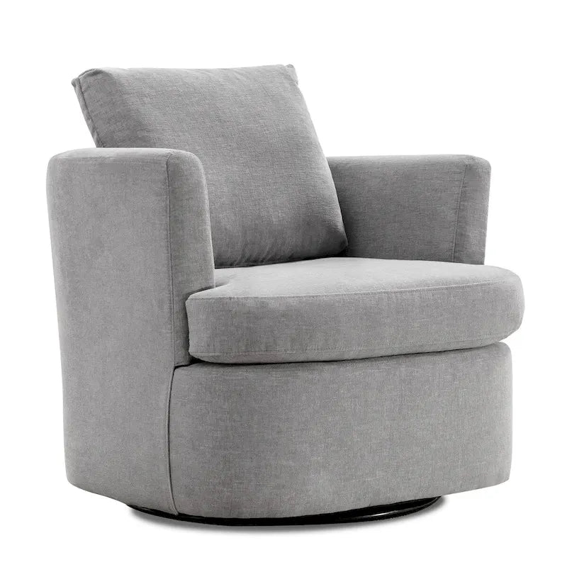 Ensemble de 2 chaises pivotantes modernes LUE BONA en chenille pour salon