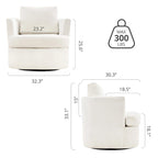 Ensemble de 2 chaises pivotantes modernes LUE BONA en chenille pour salon