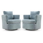 Ensemble de 2 chaises pivotantes modernes LUE BONA en chenille pour salon
