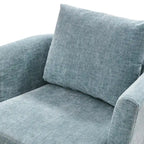 Ensemble de 2 chaises pivotantes modernes LUE BONA en chenille pour salon
