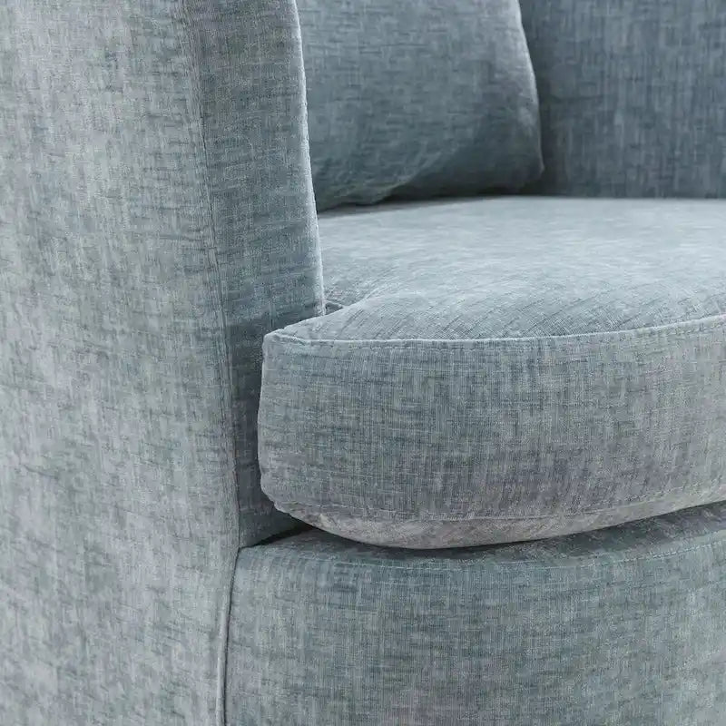 Ensemble de 2 chaises pivotantes modernes LUE BONA en chenille pour salon