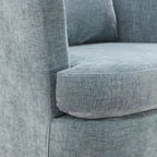 Ensemble de 2 chaises pivotantes modernes LUE BONA en chenille pour salon