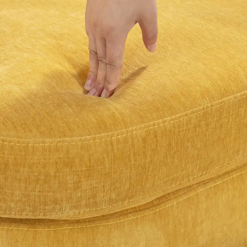 Ensemble de 2 chaises pivotantes modernes LUE BONA en chenille pour salon