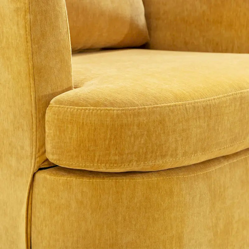 Ensemble de 2 chaises pivotantes modernes LUE BONA en chenille pour salon