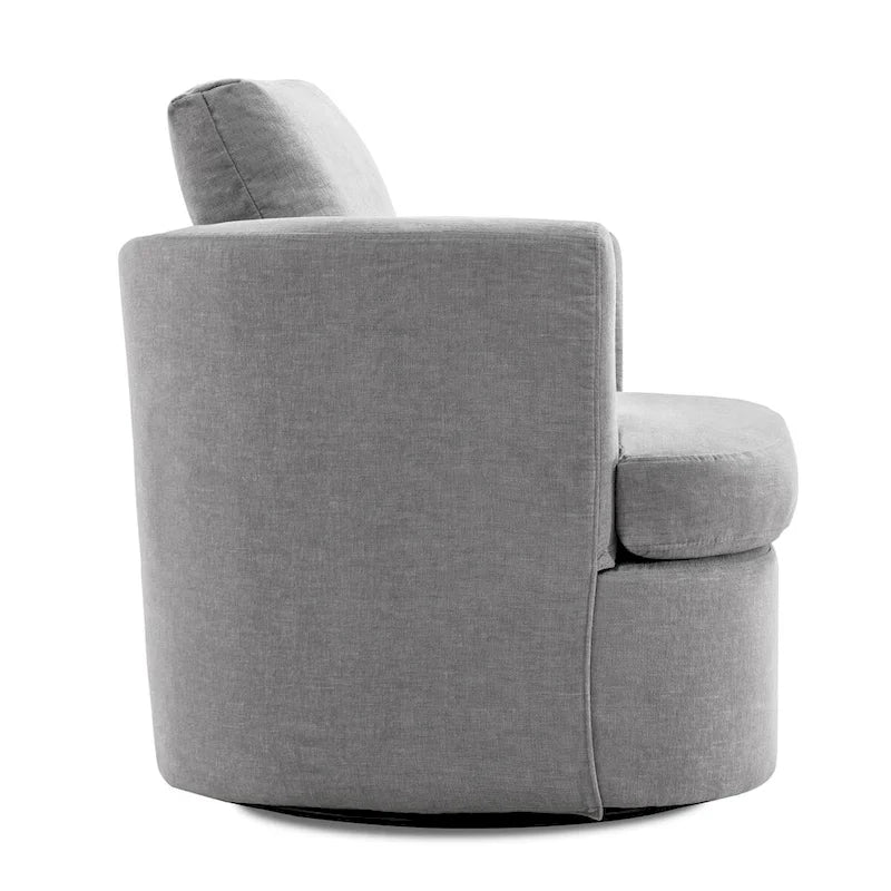 Ensemble de 2 chaises pivotantes modernes LUE BONA en chenille pour salon