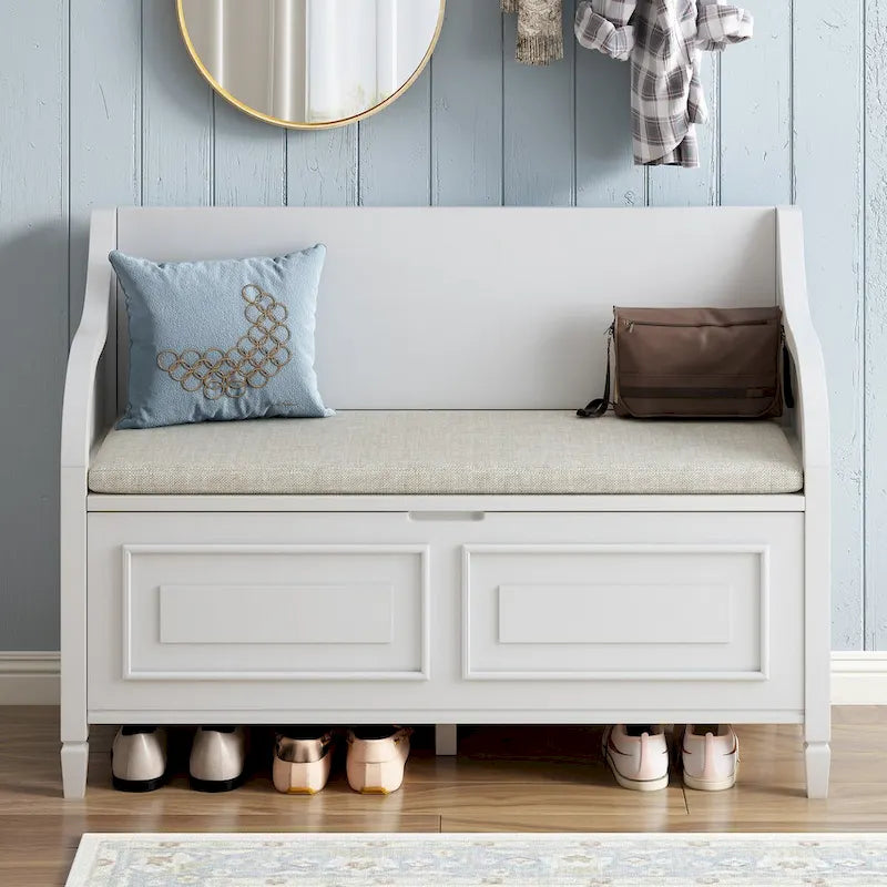 Banc de rangement multifonctionnel pour entrée