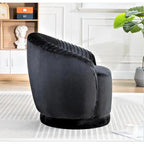 Fauteuil crapaud pivotant moderne avec revêtement en velours moelleux et rotation douce à 360°, canapé une place rond