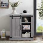 Meuble TV compact de 32 po avec porte de grange, pour téléviseurs jusqu'à 40 po de largeur