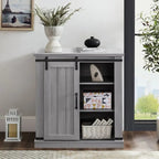 Meuble TV compact de 32 po avec porte de grange, pour téléviseurs jusqu'à 40 po de largeur