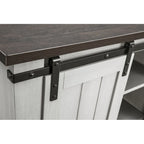 Meuble TV compact de 32 po avec porte de grange, pour téléviseurs jusqu'à 40 po de largeur