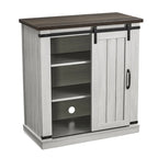 Meuble TV compact de 32 po avec porte de grange, pour téléviseurs jusqu'à 40 po de largeur