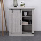Meuble TV compact de 32 po avec porte de grange, pour téléviseurs jusqu'à 40 po de largeur