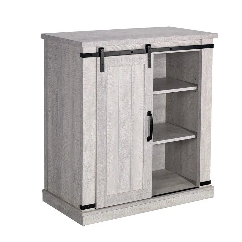 Meuble TV compact de 32 po avec porte de grange, pour téléviseurs jusqu'à 40 po de largeur