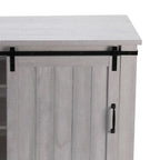 Meuble TV compact de 32 po avec porte de grange, pour téléviseurs jusqu'à 40 po de largeur