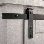 Meuble TV compact de 32 po avec porte de grange, pour téléviseurs jusqu'à 40 po de largeur