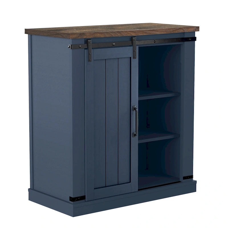 Meuble TV compact de 32 po avec porte de grange, pour téléviseurs jusqu'à 40 po de largeur