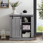 Meuble TV compact de 32 po avec porte de grange, pour téléviseurs jusqu'à 40 po de largeur