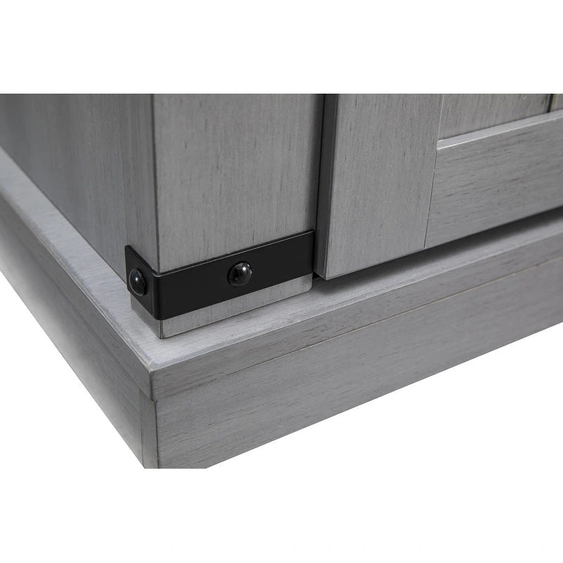 Meuble TV compact de 32 po avec porte de grange, pour téléviseurs jusqu'à 40 po de largeur