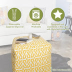 Pouffe Cube d'Intérieur Collection Villa Majestic Home Goods