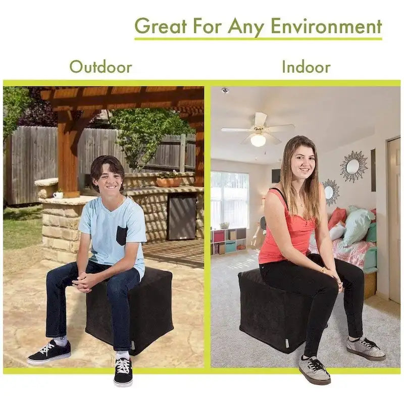 Pouffe Cube d'Intérieur Collection Villa Majestic Home Goods