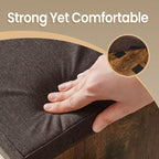 Banc de rangement, Banc d'entrée avec coussin, tiroir et compartiments ouverts, Banc avec rangement, pour salon, chambre, placard