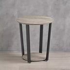 Table d'appoint ronde pour salon, tables d'appoint de salon, table d'appoint en bois de salon, tables d'appoint rustiques de ferme