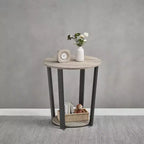 Table d'appoint ronde pour salon, tables d'appoint de salon, table d'appoint en bois de salon, tables d'appoint rustiques de ferme