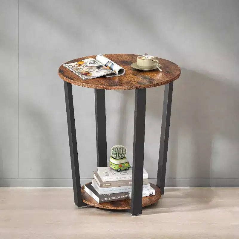 Table d'appoint ronde pour salon, tables d'appoint de salon, table d'appoint en bois de salon, tables d'appoint rustiques de ferme