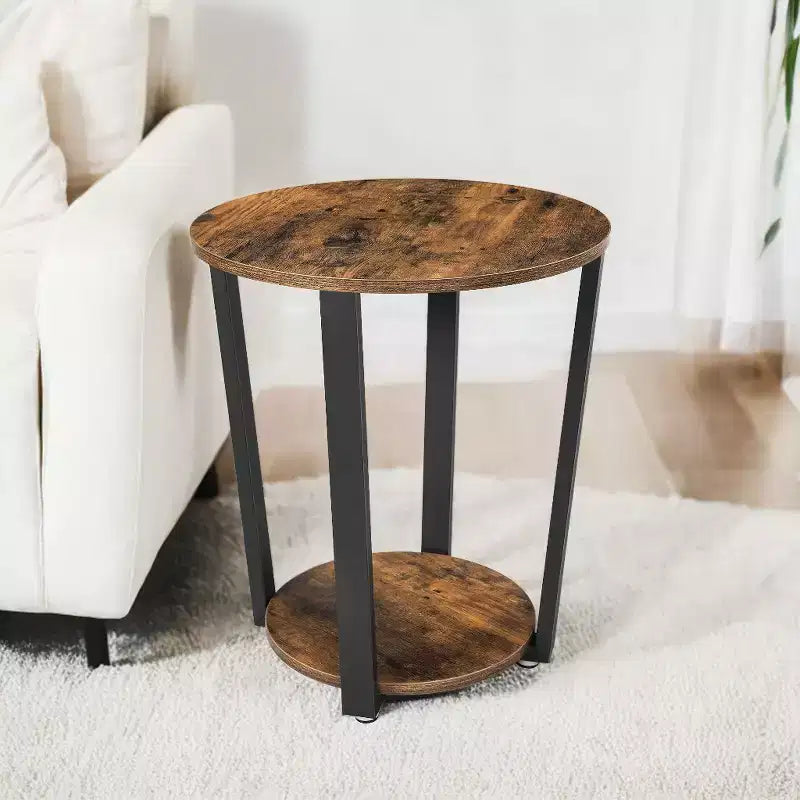 Table d'appoint ronde pour salon, tables d'appoint de salon, table d'appoint en bois de salon, tables d'appoint rustiques de ferme