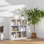 Bibliothèque Cubes, Meuble de Rangement Autonome avec 8 Compartiments Ouverts