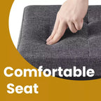 Banc à Chaussures, Banc de Rangement, Banc d'Entrée avec Coussin, Étagère à Chaussures avec Siège, Organiseur de Rangement avec Siège Rembourré en Mousse Lin