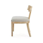 Christopher Knight Home Chaise de salle à manger Senna en tissu rembourré et bois d'hévéa (lot de 2)