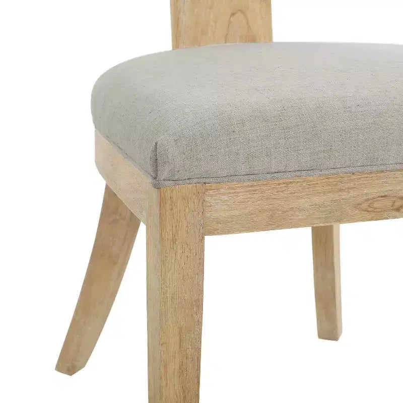 Christopher Knight Home Chaise de salle à manger Senna en tissu rembourré et bois d'hévéa (lot de 2)