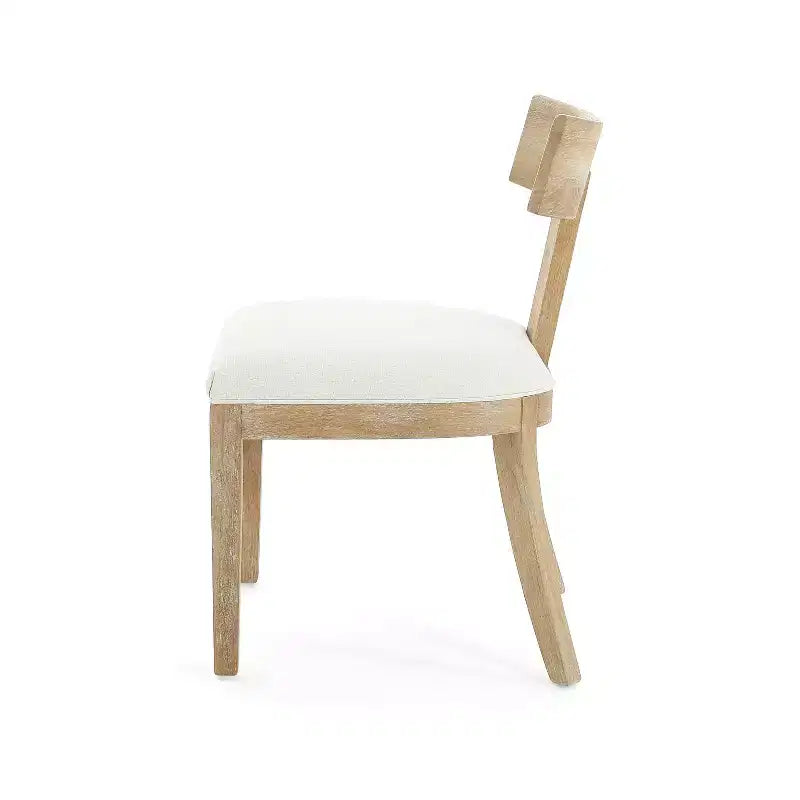Christopher Knight Home Chaise de salle à manger Senna en tissu rembourré et bois d'hévéa (lot de 2)