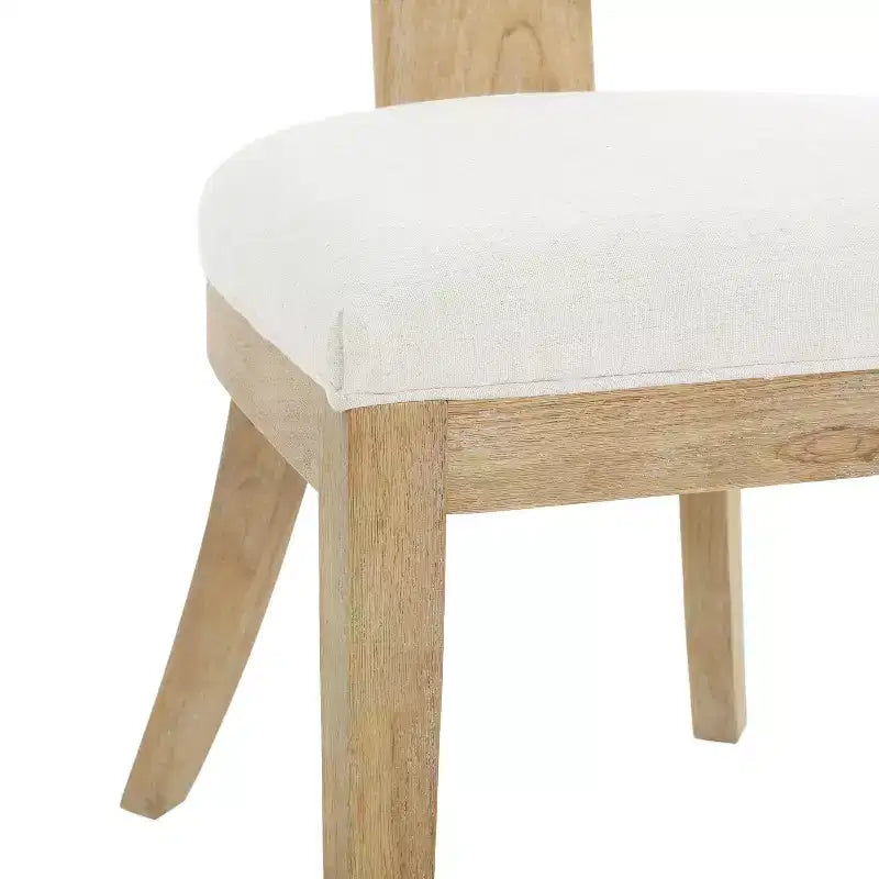 Christopher Knight Home Chaise de salle à manger Senna en tissu rembourré et bois d'hévéa (lot de 2)