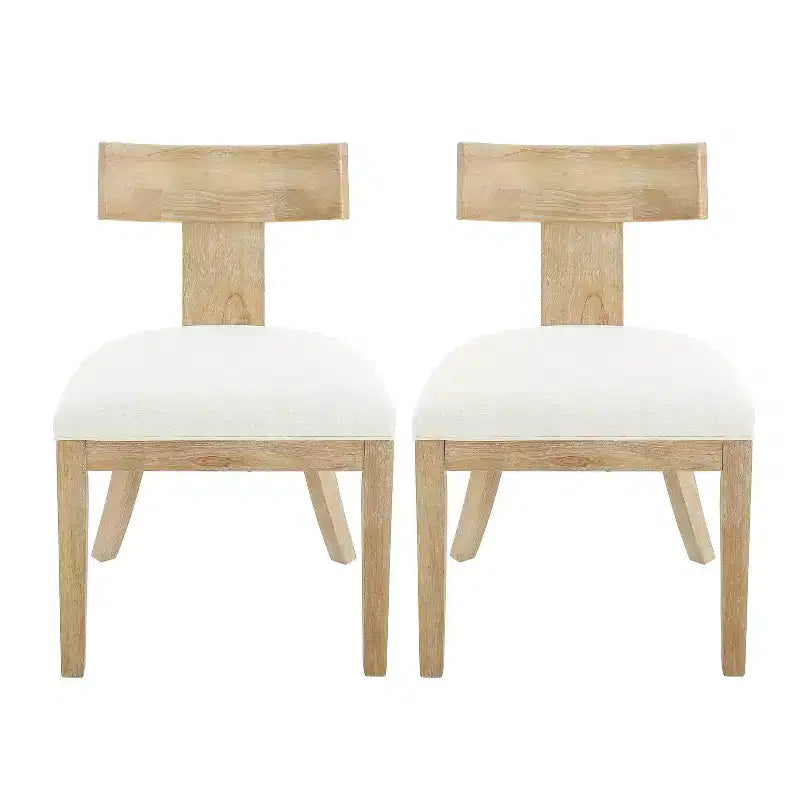 Christopher Knight Home Senna Upholstered Fabric Rubberwood Frame Dining Chair (Set of 2)