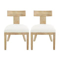 Christopher Knight Home Senna Upholstered Fabric Rubberwood Frame Dining Chair (Set of 2)