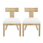 Christopher Knight Home Senna Upholstered Fabric Rubberwood Frame Dining Chair (Set of 2)