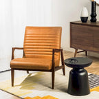 Fauteuil Rowan Poly & Bark - Cuir véritable italien pleine fleur