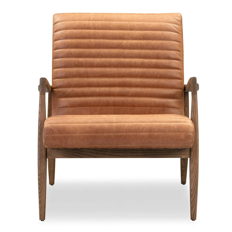 Fauteuil Rowan Poly & Bark - Cuir véritable italien pleine fleur