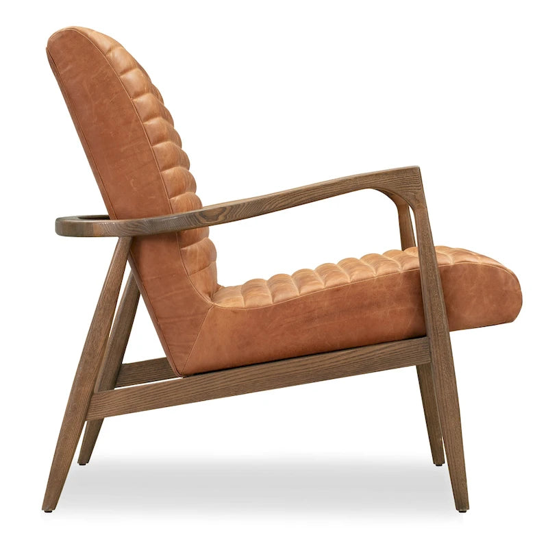 Fauteuil Rowan Poly & Bark - Cuir véritable italien pleine fleur