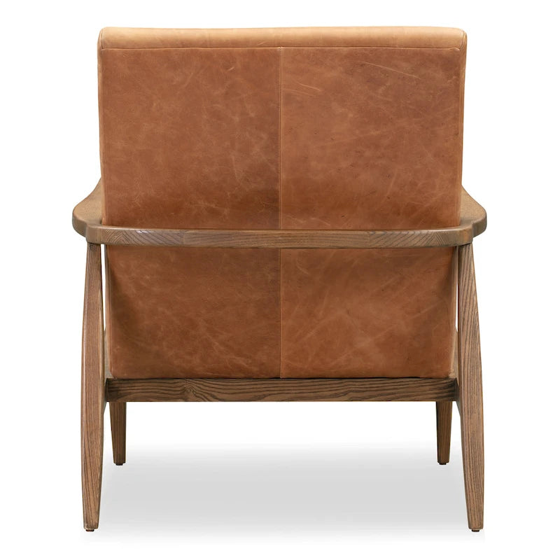 Fauteuil Rowan Poly & Bark - Cuir véritable italien pleine fleur