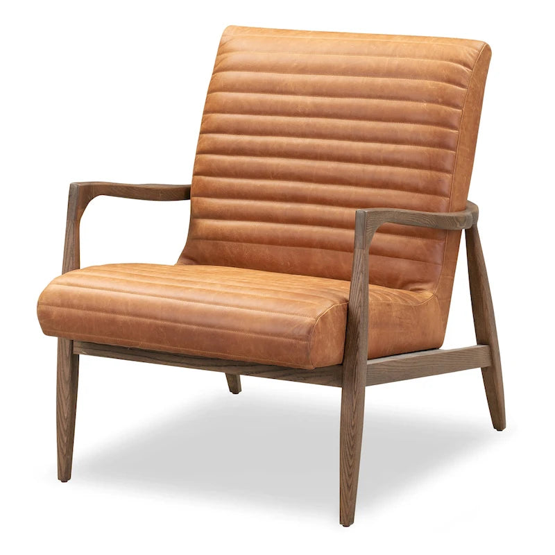 Fauteuil Rowan Poly & Bark - Cuir véritable italien pleine fleur