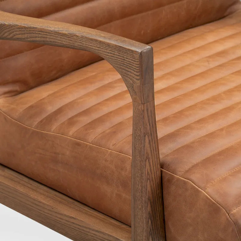 Fauteuil Rowan Poly & Bark - Cuir véritable italien pleine fleur
