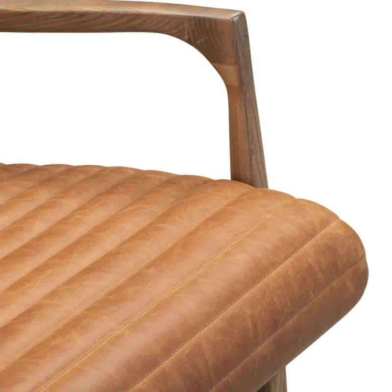 Fauteuil Rowan Poly & Bark - Cuir véritable italien pleine fleur