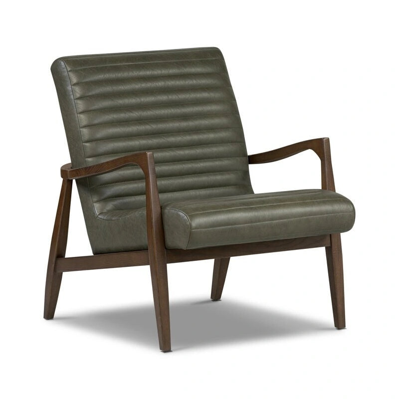 Fauteuil Rowan Poly & Bark - Cuir véritable italien pleine fleur