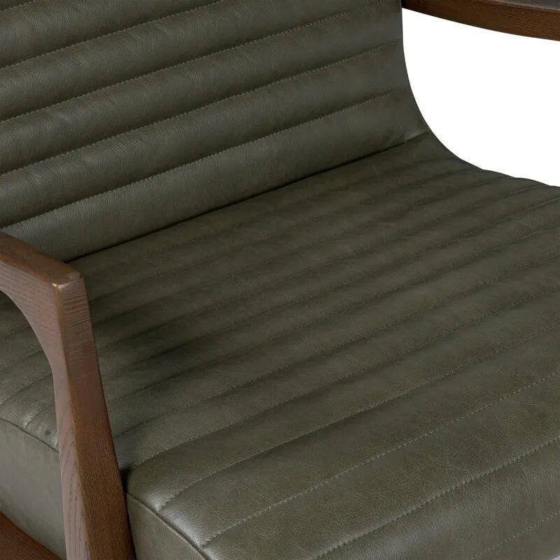 Fauteuil Rowan Poly & Bark - Cuir véritable italien pleine fleur