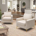 Fauteuil club capitonné - Fauteuil d'appoint en velours - Fauteuil de salon confortable - Voir photo